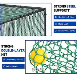 10X10FT Steel Golf Driving Cage For Swing Practice Hitting Kit WithTraining Aids