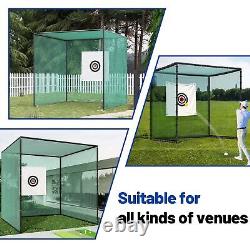 10X10FT Steel Golf Driving Cage For Swing Practice Hitting Kit WithTraining Aids