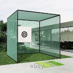 10X10FT Steel Golf Driving Cage For Swing Practice Hitting Kit WithTraining Aids