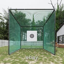 10X10FT Steel Golf Driving Cage For Swing Practice Hitting Kit WithTraining Aids