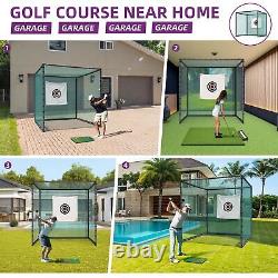 10X10X10Ft Golf Driving Cage Training Aids Swing Chipping Practice Hitting Kit