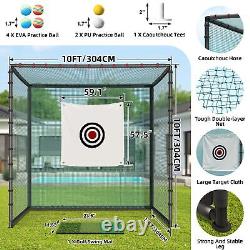 10X10X10Ft Golf Driving Cage Training Aids Swing Chipping Practice Hitting Kit