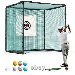 10X10X10Ft Golf Driving Cage Training Aids Swing Chipping Practice Hitting Kit