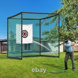 10X10X10Ft Golf Driving Cage Training Aids Swing Chipping Practice Hitting Kit