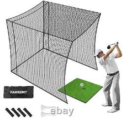 10x10x10 Golf Cage Net, Baseball Batting Cage Net Only Golf Cage Hitting Net