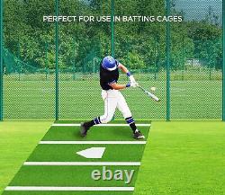 12' x 6' Baseball Batting Practice Mat Regulation Size Synthetic Grass GREEN