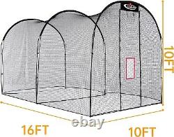 16X10FT Gagalileo Baseball Softball Batting Cage Portable Training Cage Backyard