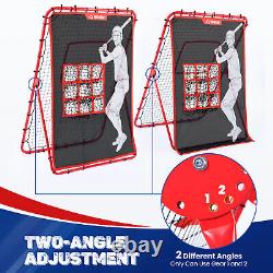 2 IN 1 Baseball Rebounder Net Baseball Pitching Target Bounce Back PitchBack Net