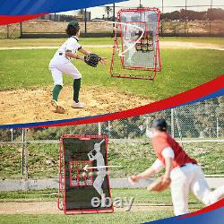 2 in1 Pitch Trainer Baseball Softball Rebounder Net for Pitching Target Training