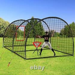 22x12x8FT Softball Baseball Cage Net and Frame Heavy Duty Pitching Batting Cage