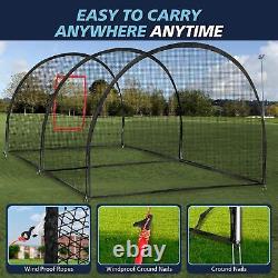 22x12x8FT Softball Baseball Cage Net and Frame Heavy Duty Pitching Batting Cage