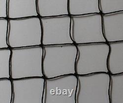 30' x 8' BASEBALL NET BACKSTOP PRACTICE NET 2 #18 FOUR SIDES ROPE BORDER