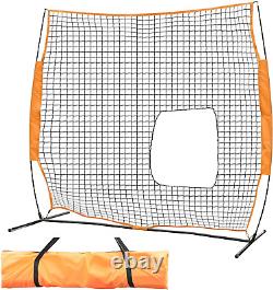 7 X 7 FT Lightweight Baseball & Softball Pitching Net for Batting and Pitching P