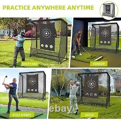 7x7FT Portable Golf Practice Net Hitting Driving Training Aid with handbag Outdoor