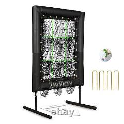 9 Hole Baseball Softball Practice Pitching Outdoor Net, 27x28