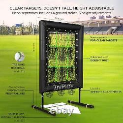 9 Hole Baseball Softball Practice Pitching Outdoor Net, 27x28