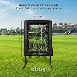 9 Hole Baseball Softball Practice Pitching Outdoor Net, 27x28