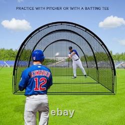 Baseball Batting Cage Net Batting Cages for Backyard 22x12x8ft Portable