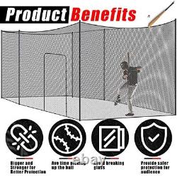 Baseball Batting Cage Net Heavy Duty Cricket Softball Hitting 35 x 10 x 10 ft