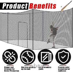 Baseball Batting Cage Net Heavy Duty Softball Hitting Practice Net Portable P