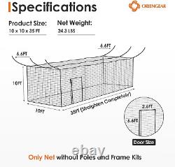 Baseball Batting Cage Nets, ONLY NET, 70'L/55'L/35'L/20'L Baseball and Softball