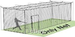 Baseball Batting Cage Nets, ONLY NET, 70'L/55'L/35'L/20'L Baseball and Softball