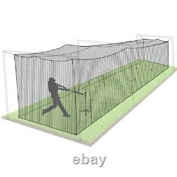 Baseball Batting Cage Nets, ONLY NET, 8'H x8'W x 20'L Baseball and Softball