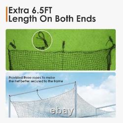 Baseball Batting Cage Nets, ONLY NET, 8'H x8'W x 20'L Baseball and Softball