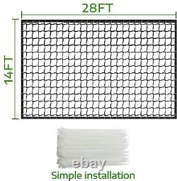 Baseball Batting Cage Netting, Heavy-Duty Sports Barrier Nets 14x 28FT, Portab