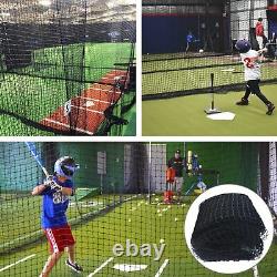 Baseball Batting Cage Netting, Heavy-Duty Sports Barrier Nets 14x 28FT, Portab