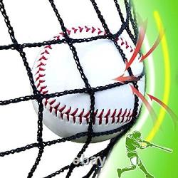 Baseball Batting Cage Netting, Heavy-Duty Sports Barrier Nets 30x 12ft, Portab