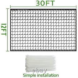 Baseball Batting Cage Netting Heavy-Duty Sports Barrier Nets 30x 12ftPortab