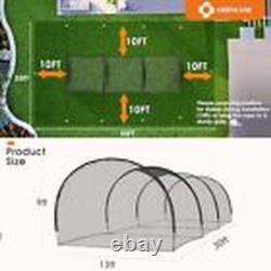 Baseball Batting Cages 20&30Ft for Backyard, 30FT 1 Mesh, Enclosed Cage