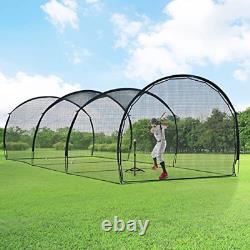 Baseball Batting Cages 20&30Ft for Backyard, 30FT 1 Mesh, Enclosed Cage