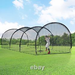 Baseball Batting Cages 20&30Ft for Backyard, Baseball Training Equipment Netting