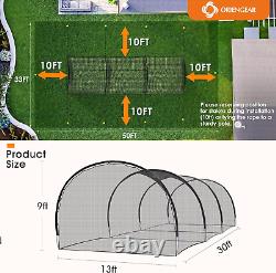 Baseball Batting Cages 20&30Ft for Backyard, Baseball Training Equipment Netting