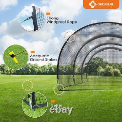 Baseball Batting Cages 20&30Ft for Backyard, Baseball Training Equipment Netting