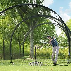 Baseball Batting Cages 20&30Ft for Backyard, Baseball Training Equipment Netting
