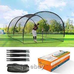 Baseball Batting Cages 20&30ft for Backyard, 20FT 1 Mesh, Enclosed Cage