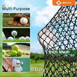 Baseball Batting Cages 20&30ft for Backyard, 20FT 1 Mesh, Enclosed Cage