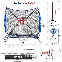 Baseball Net, 7x7' Baseball Softball Practice Net Baseball Nets for Batting P