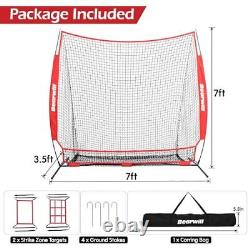 Baseball Net, 7x7ft Baseball Softball Practice Net with Large Baseball Net Only