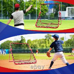 Baseball Rebound Pitchback Net Adjustable Fielding Practice Pitch Return Trainer