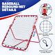 Baseball Rebounder Net PitchBack Net Installation-Free Volleyball Bounceback Net