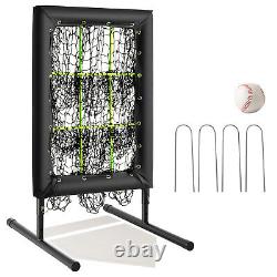 Baseball Softball 9 Hole Pitching Net Strike Zone Training Pitch 4 Ground Stakes