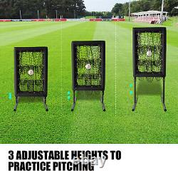 Baseball Softball 9 Hole Pitching Net Strike Zone Training Pitch 4 Ground Stakes