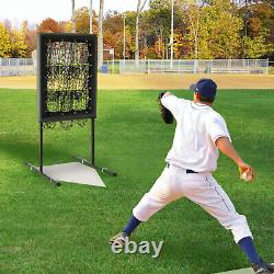 Baseball Softball 9 Hole Pitching Net Strike Zone Training Pitch 4 Ground Stakes