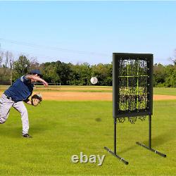 Baseball Softball 9 Hole Pitching Net Strike Zone Training Pitch 4 Ground Stakes