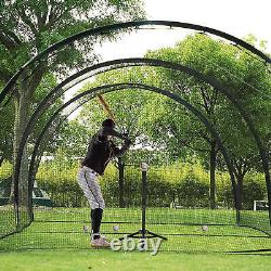 Baseball Softball Batting Cage Net 22'x10'x8' Portable Backyard Practice Net