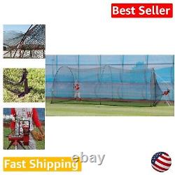 Baseball & Softball Batting Cage Net and Frame 22ft x 12ft x 8ft Easy Set Up